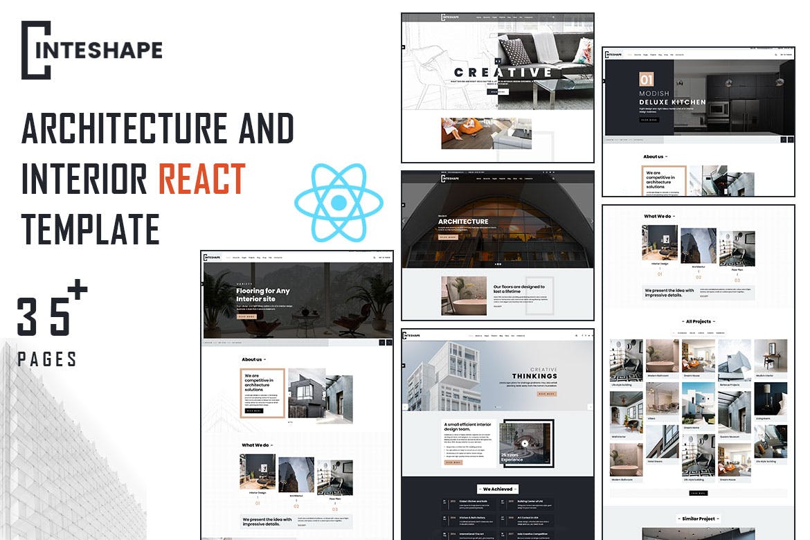 Inteshape - Architecture and Interior React