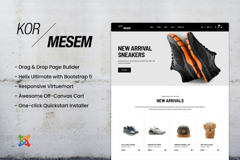 Kormesem – Fashion Onlines Store Joomla Templates