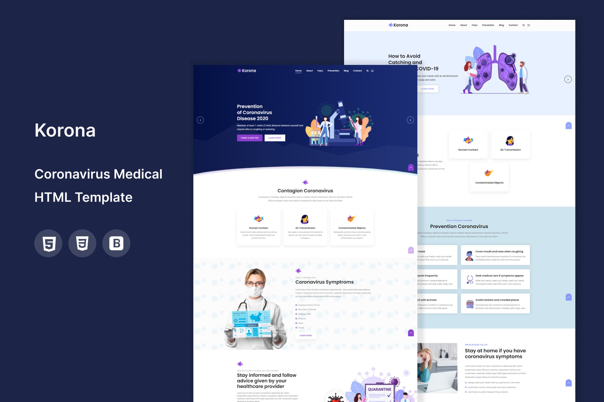 Korona - Coronavirus Medical Prevention Template