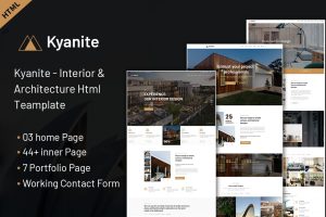 Kyanite – Interior and Architecture HTML Template