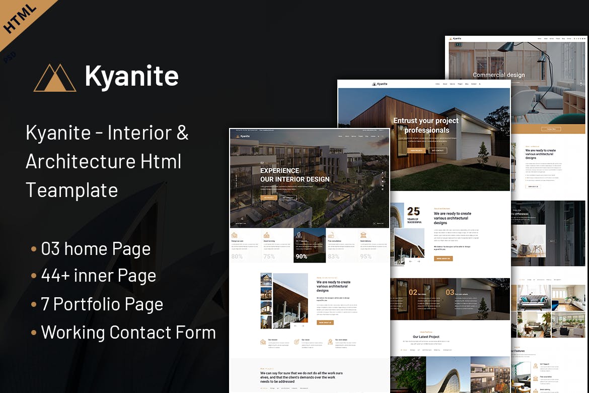 Kyanite- Interior and Architecture HTML Template