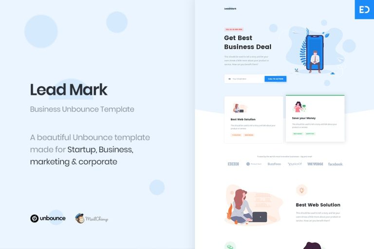 LeadMark – Lead Generation Unbounce Landing Page