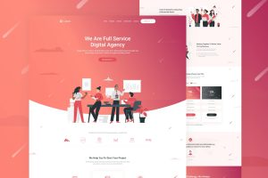 LeLand – Isometric Business Unbounce Landing Page