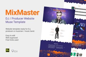 MixMaster – DJ / Producer Website Muse Template