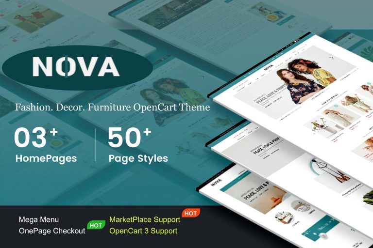 Nova – Responsive Fashion OpenCart 3 Theme