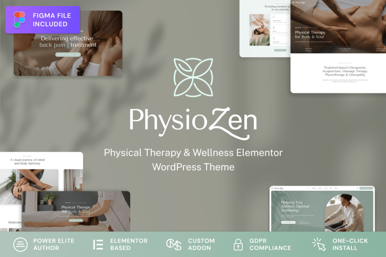 PhysioZen – Chiropractor Wellness WordPress Theme