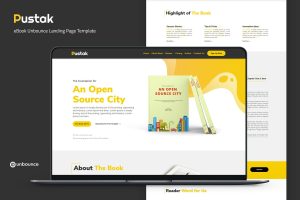 Pustak – eBook Unbounce Landing Page Template