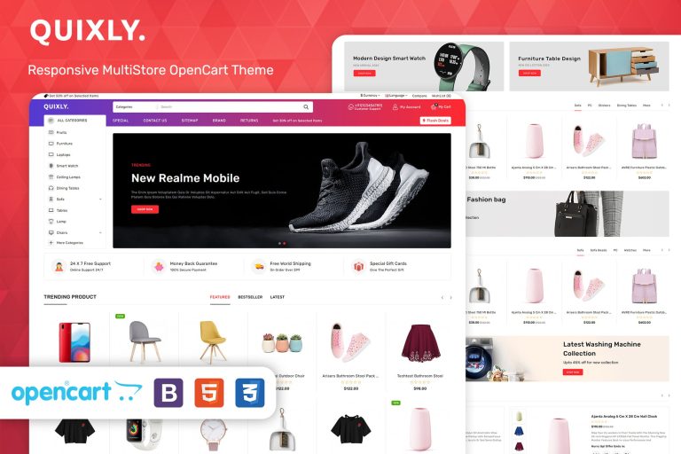 Quixly – Multipurpose Opencart Responsive theme
