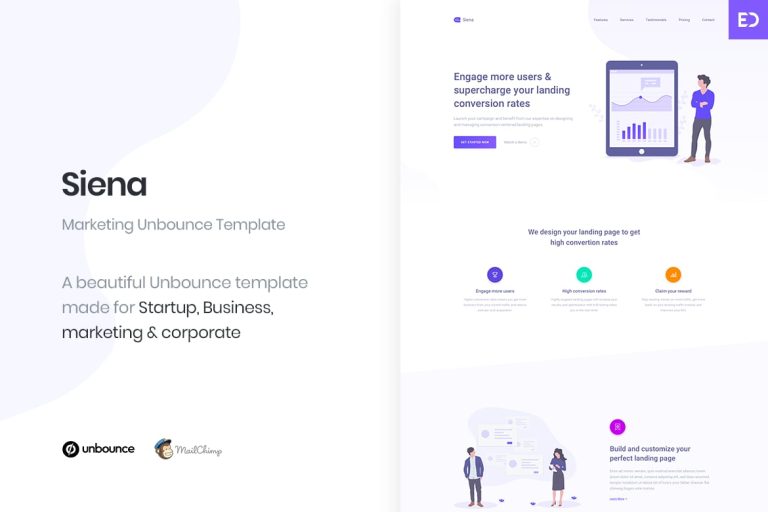 Siena – Marketing Unbounce Landing Page Template