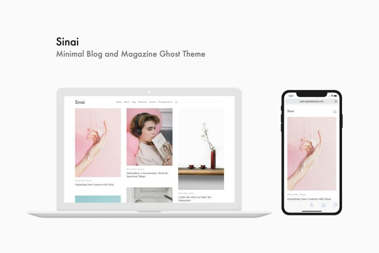 Sinai – Minimal Blog and Magazine Ghost Theme