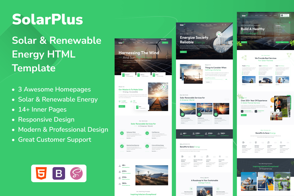 SolarPlus - Solar & Renewable Energy HTML Template