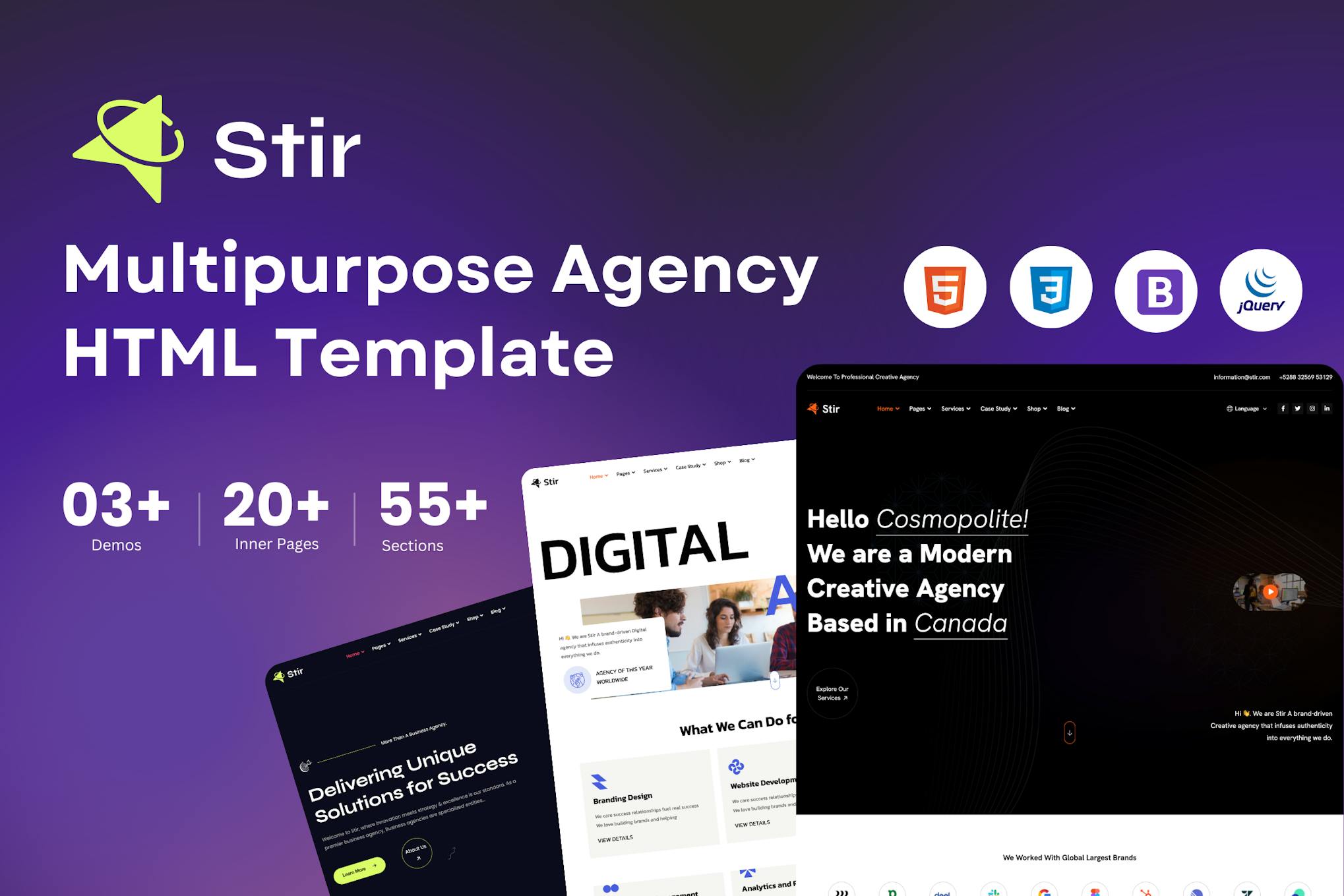 Stir - Multipurpose Agency HTML Template