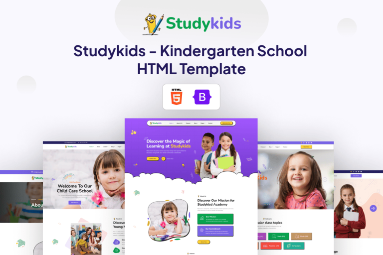 Studykids – Kindergarten School HTML Template