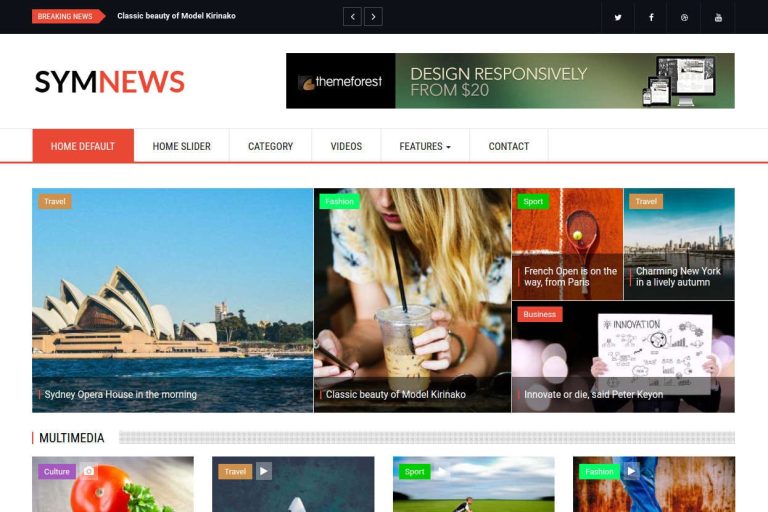 SymNews – News & Magazine Drupal 8 Theme