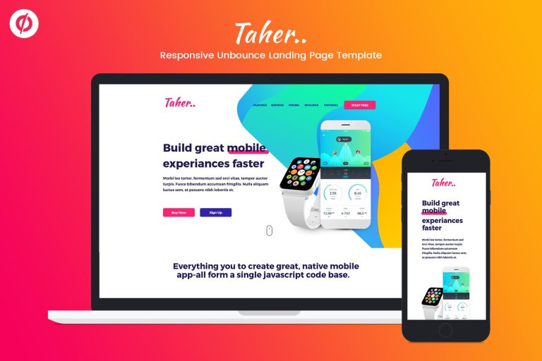 Clue – Responsive Unbounce Landing Page Template