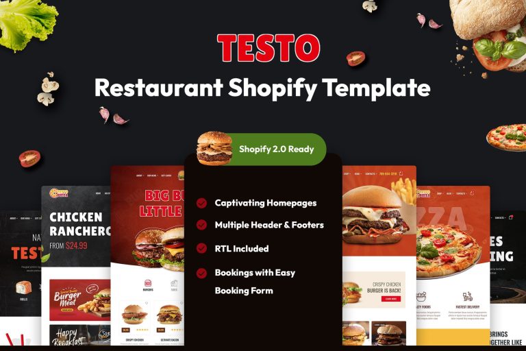 Testo – Cafe Restaurant & Fast Food Shopify Theme