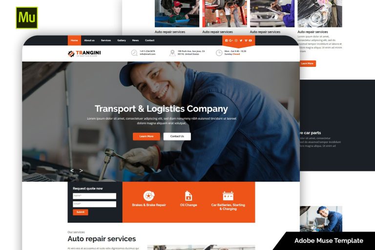 Trangini – Car Repair Muse Template