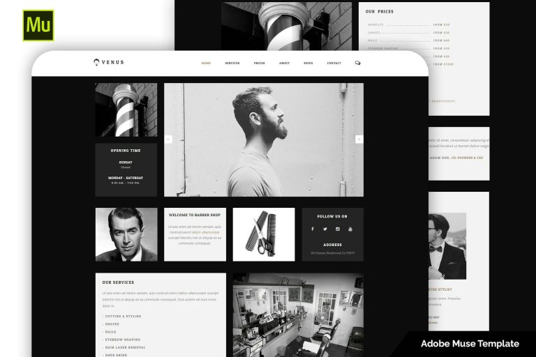 Hair Salon and Barber Shop HTML Template