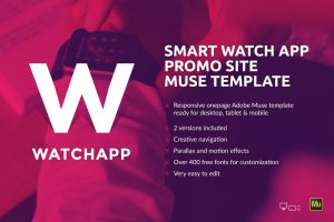 WatchApp – Smart Watch App Promo Muse Template