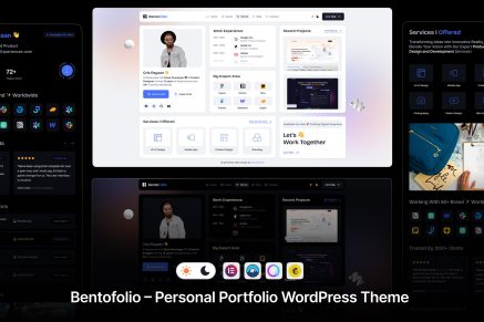 Bentofolio- Personal Portfolio 1.0.1 WordPress Theme
