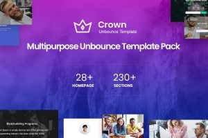 Crown – Multipurpose Unbounce Landing Pages Pack