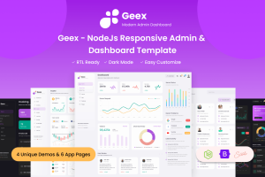 Geex – NodeJs Responsive Admin & Dashboard Templat