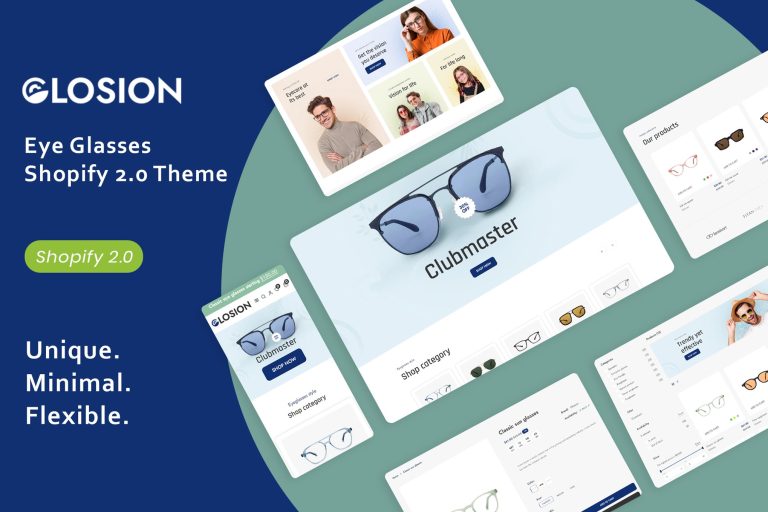 Glosion – The Eye Glasses Shopify 2.0 Theme