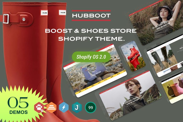 Hubboot – Boost & Shoes Store Shopify Theme OS 2.0
