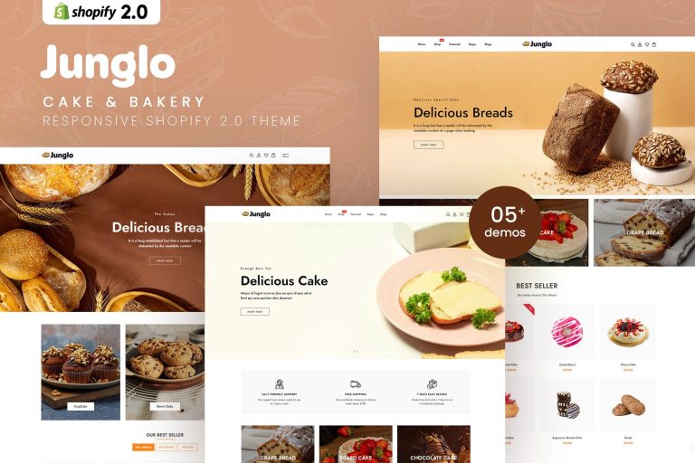 Junglo – Cake & Bakery Responsive Shopify 2.0 Them