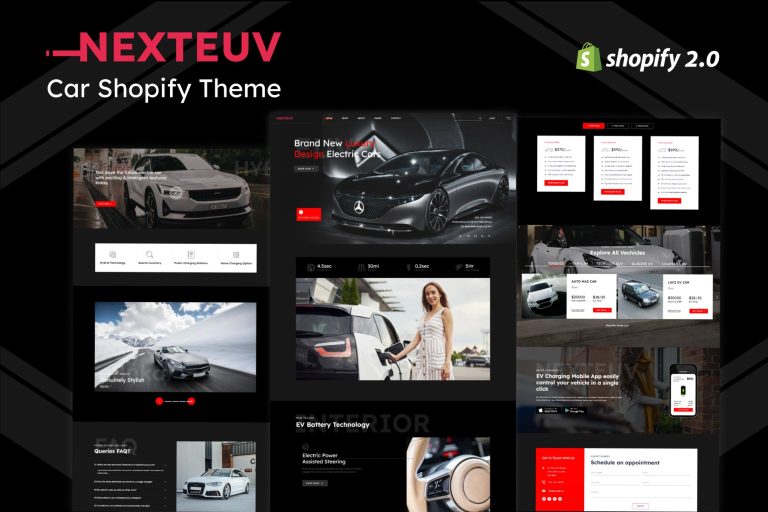 NextEuv – EV Shop, Single Product Store Theme