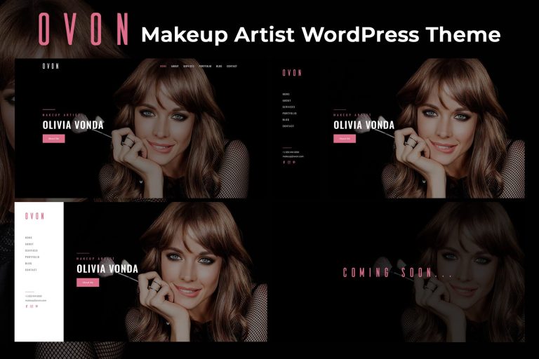 Ovon – Makeup Artist WordPress Theme