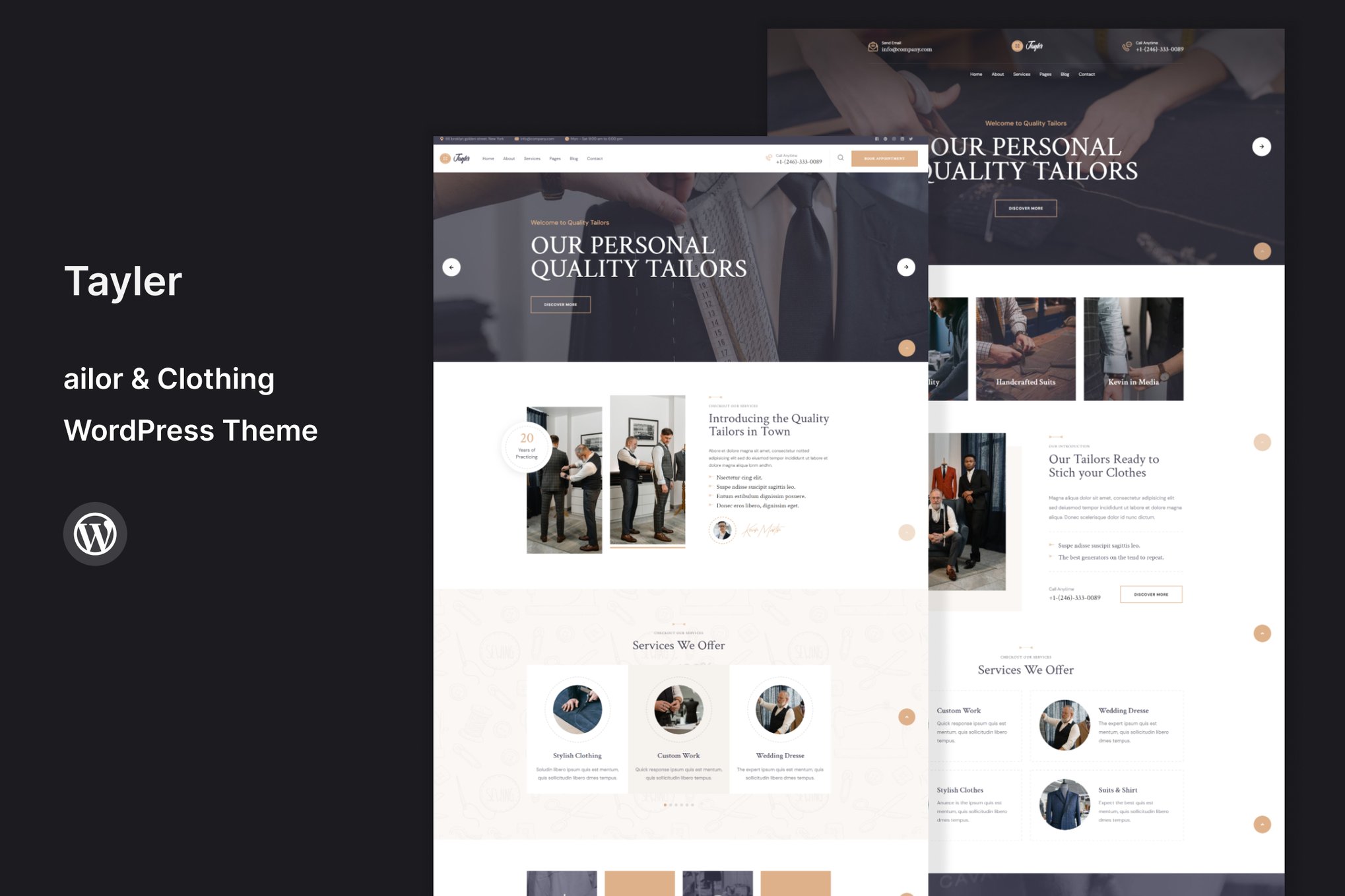 Tayler- Tailor & Clothing 1.5 WordPress Theme