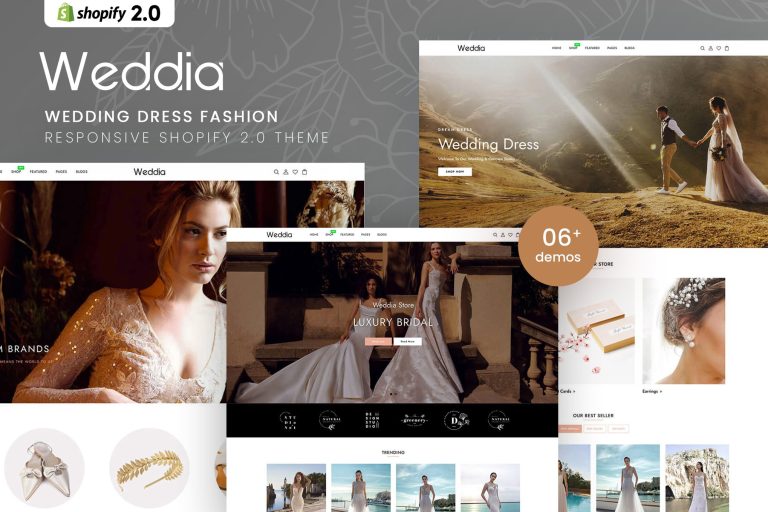 Weddia – Wedding Dress Fashion Shopify 2.0 Theme