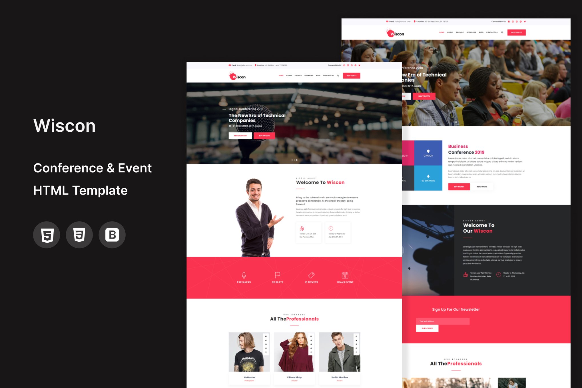 Wiscon - Conference & Event HTML Template