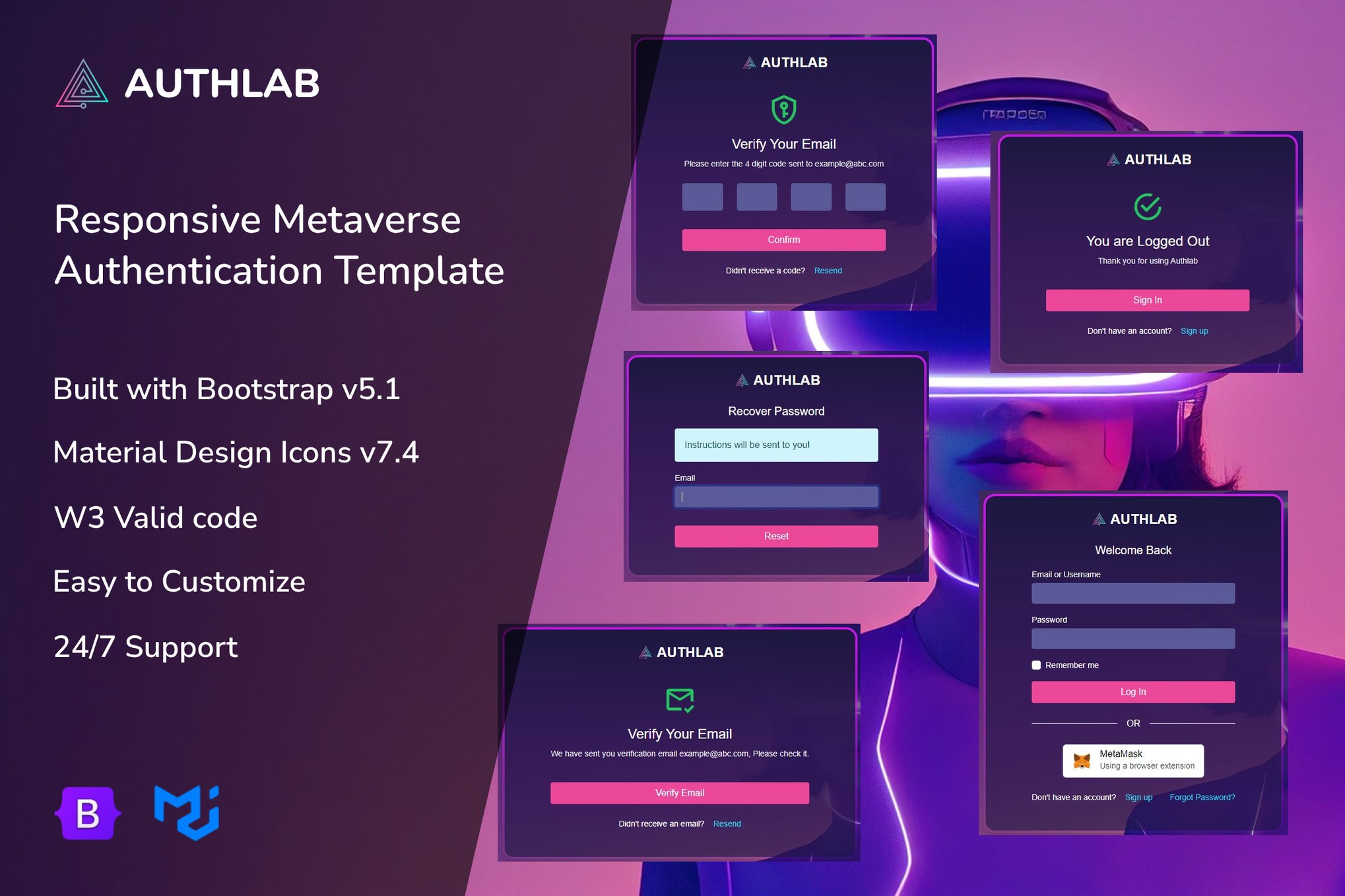 Authlab - Responsive Metaverse Authentication Boot