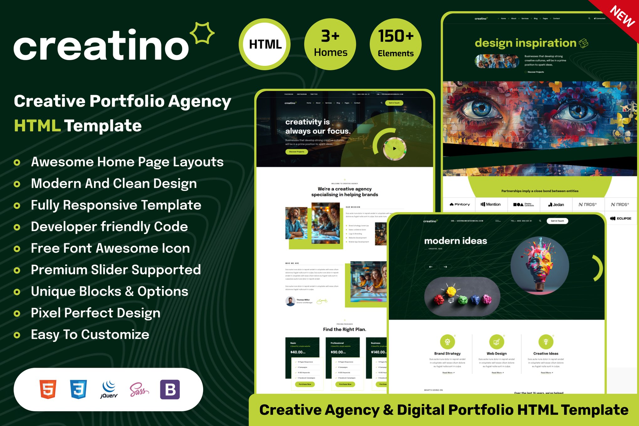 Creatino – Creative Agency Portfolio HTML Template