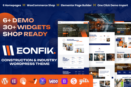 Eonfik- Construction & Industry 1.2.0 WordPress Theme