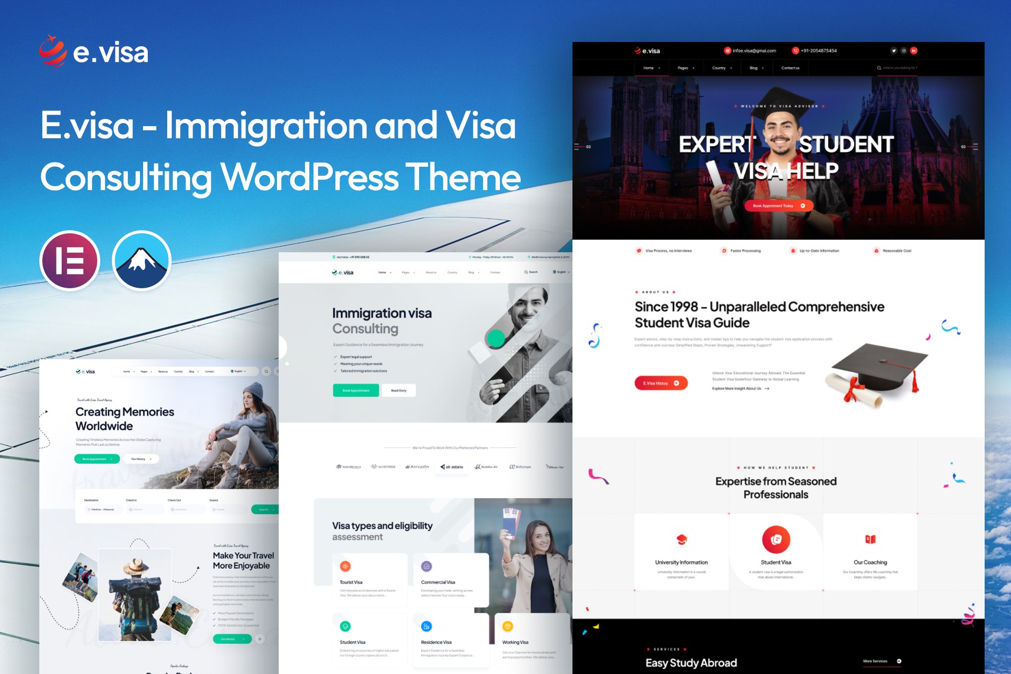 Evisa- Immigration and Visa Consulting 1.0.0 WordPress Theme