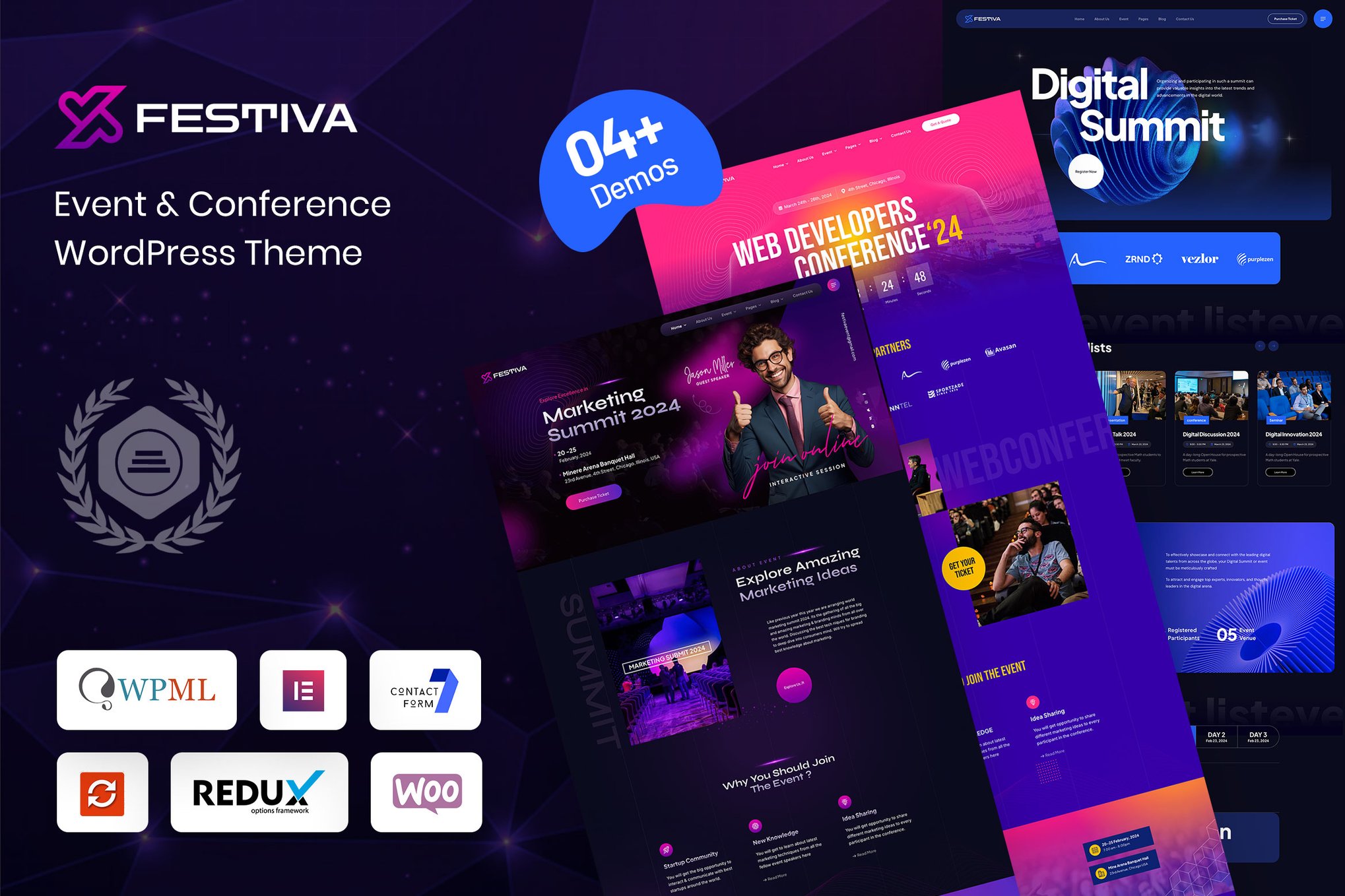 Festiva- Event & Conference 1.0.0 WordPress Theme