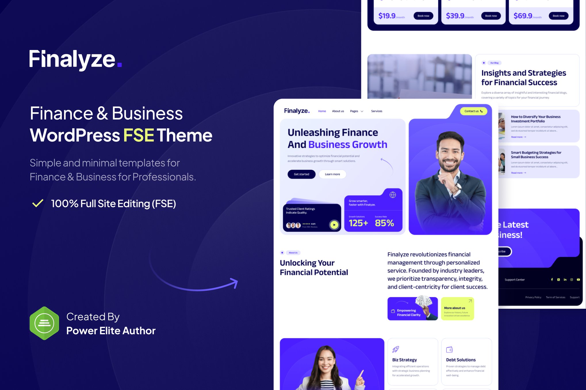 Finalyze- Finance & Business FSE 1.0.0 WordPress Theme