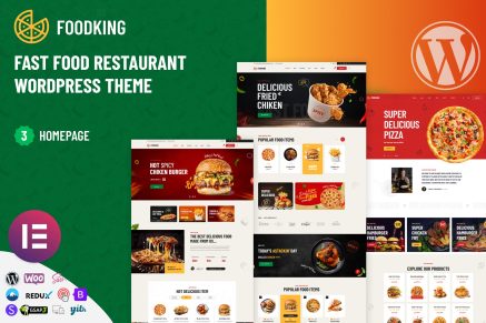 Foodking- Fast Food Restaurant 1.2 WordPress Theme