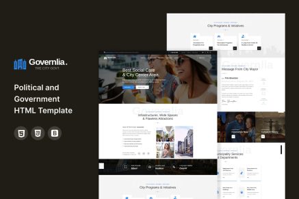 Governlia - Political and Government HTML Template