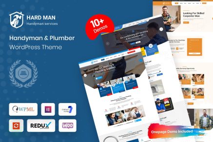Hardiman- Handyman & Plumber 1.0.1 WordPress Theme