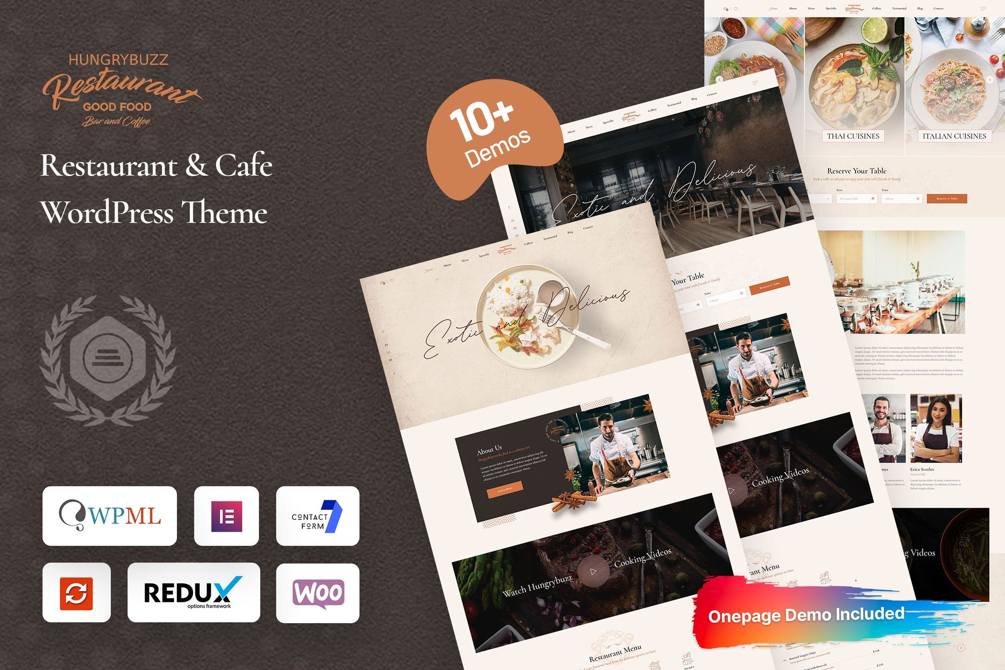 Hungrybuzz- Restaurant 1.0.1 WordPress Theme