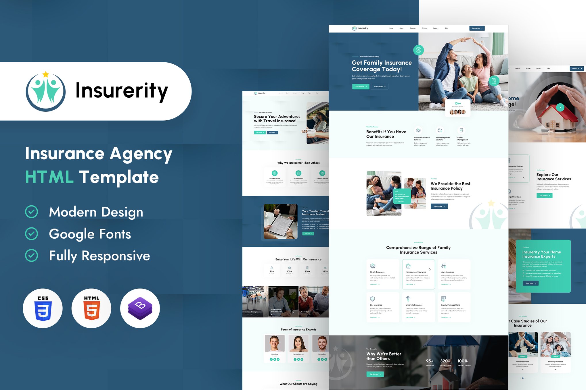 Insurerity | Insurance Agency HTML Template