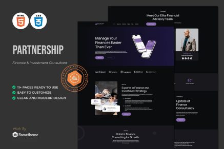 Partnership - Finance & Consultant HTML Template
