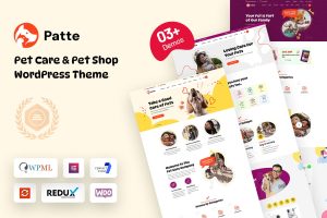 Patte – Pet Care & Pet Shop WordPress Theme