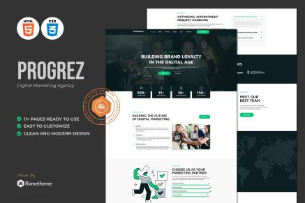 Progrez - Marketing Agency HTML Template
