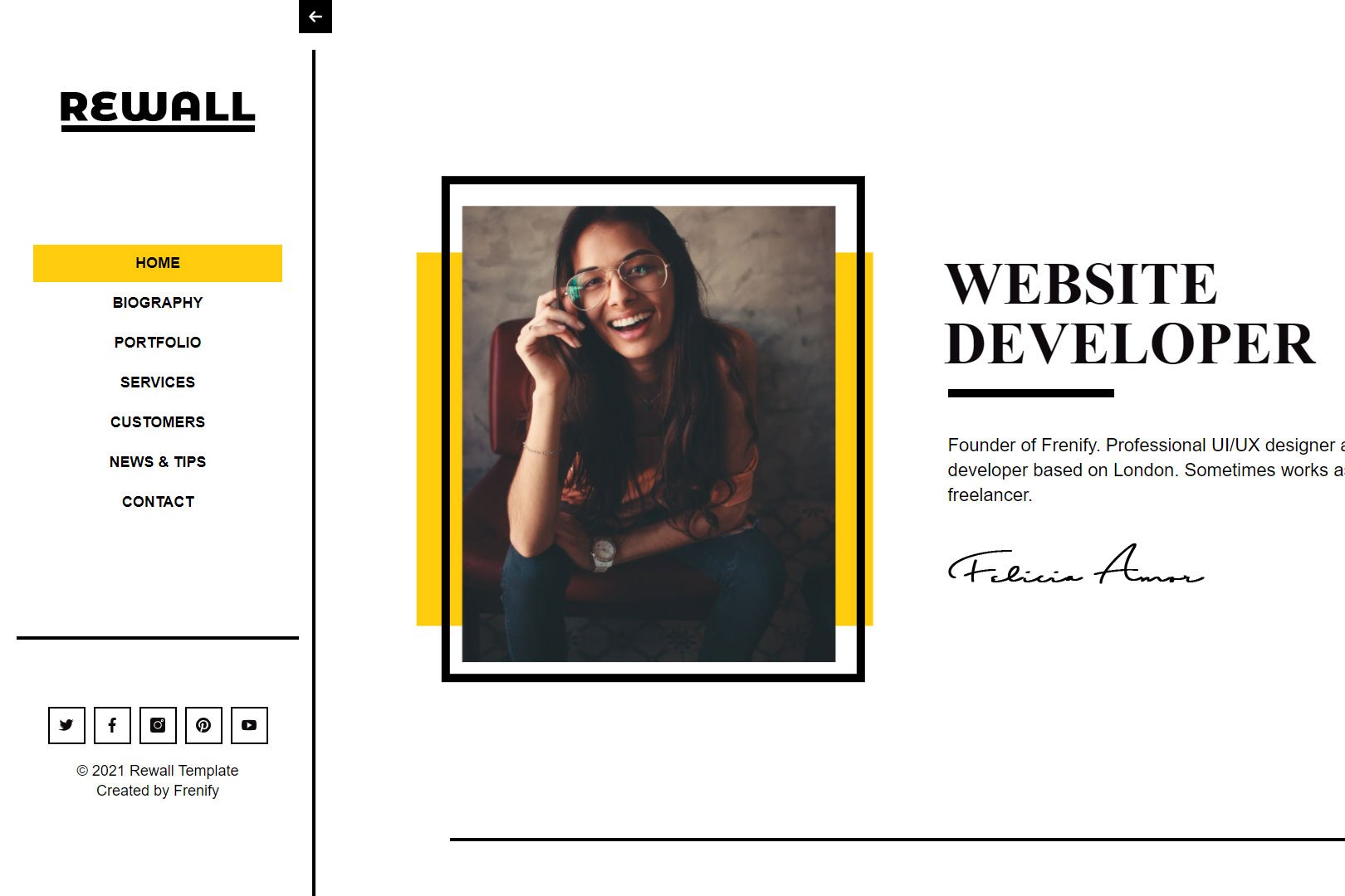 Rewall | Personal Portfolio Template
