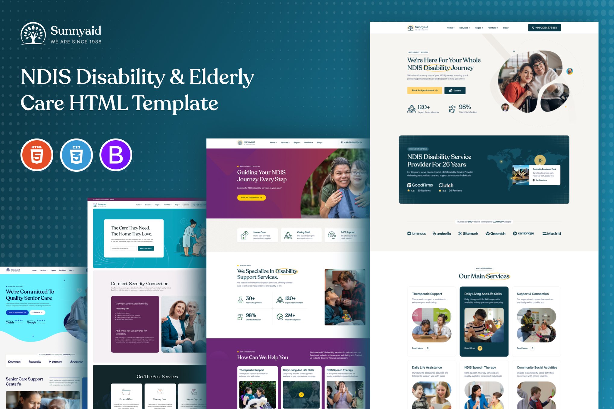 Sunnyaid - NDIS Disability Service Template